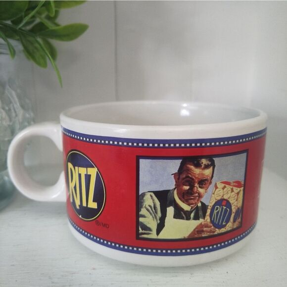 🏷Vintage Nabisco Ritz Premium Plus Soup Bowl Cup Mug - Picture 1 of 3